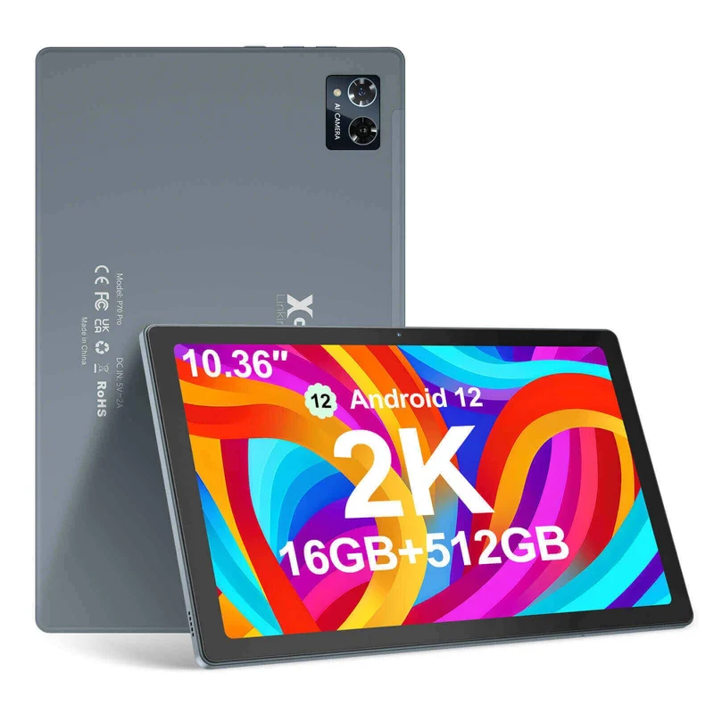 XGODY P70 PRO 4G Tablet With 2K Display, Android 12, 16G+512G, Split Screen, Metal Body