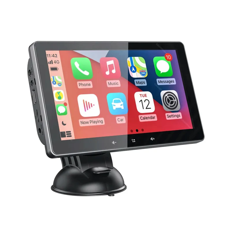 Sistema de navegación portátil con CarPlay y Android Auto | 7 pulgadas | Bluetooth | Transmisor FM | AUX