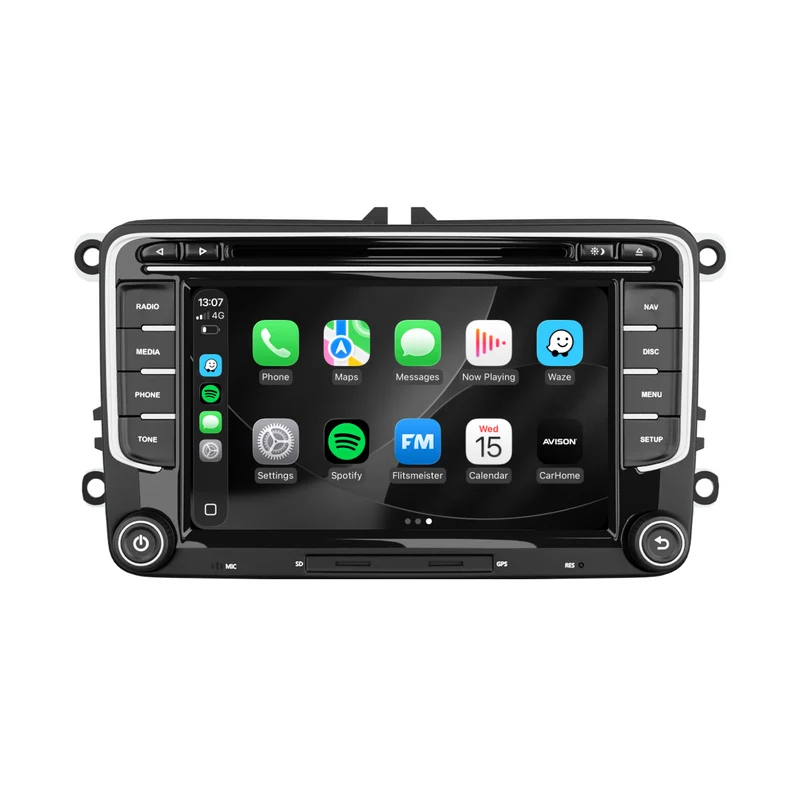 Navegación para VW Seat y Skoda 7" | Carplay Inalámbrico | Android Auto | DAB+ | 64 GB
