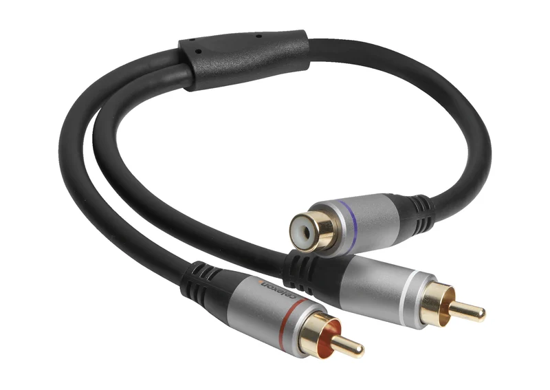 celexon 2x Cinch auf Cinch M/F Audioadapter 0,25m - Professional Line