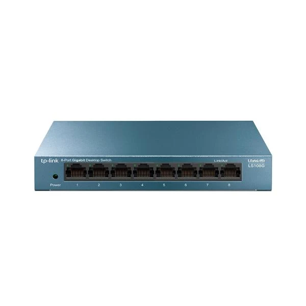 SWITCH TP LINK LS108G 8 PUERTOS GIGABIT 10/100/1000 MBPS NO ADMINISTRABLE AZUL