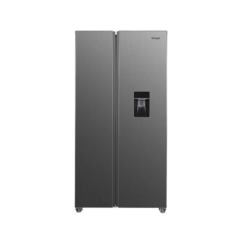 REFRIGERADOR WHIRLPOOL SIDE BY SIDE 18 PIES XPERT INVERTER DISPENSADOR DE AGUA GRIS WD1610S