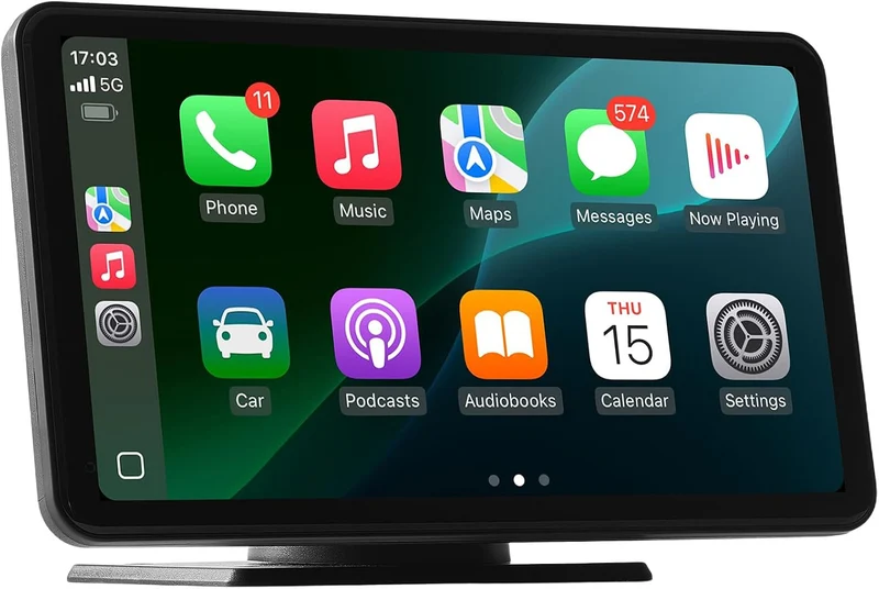 Pantalla para carro de 7" con CarPlay y Android Auto y cámara trasera