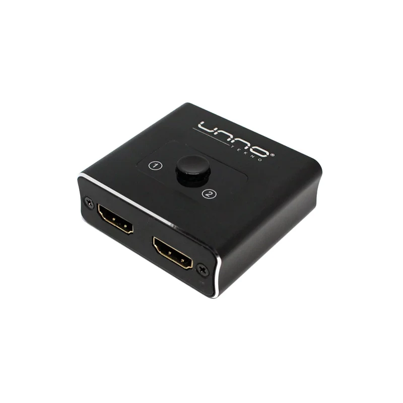 SPLITTER/SWITCH HDMI BIDIRECCIONAL 4K 2 PUERTOS UNNO TEKNO HB1201BK