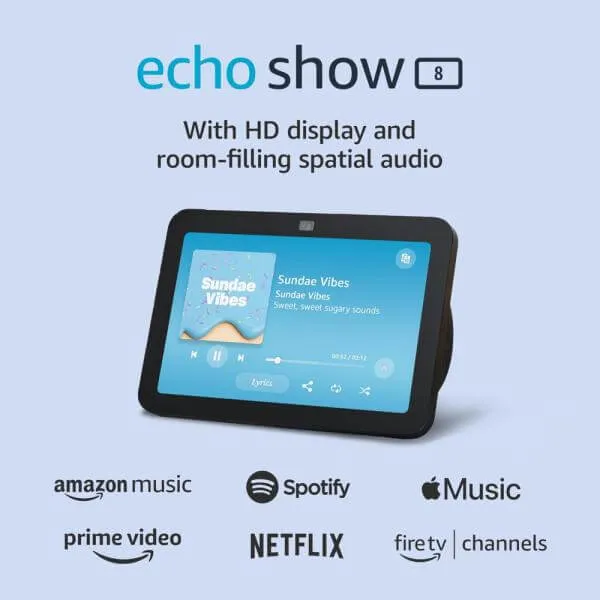 AMAZON ECHO SHOW 8" (3RD GEN, 2023) CARBON