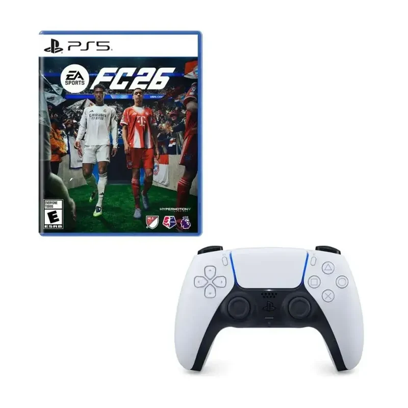 COMBO CONTROL SONY DUALSENSE PS5 + JUEGO FISICO EA FC 26