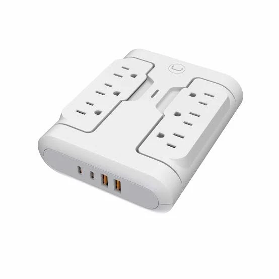 REGLETA UNNO TEKNO POWERPOD 6 EN 1 GIRATORIA USB-C PD 20W BLANCO PW5086WT