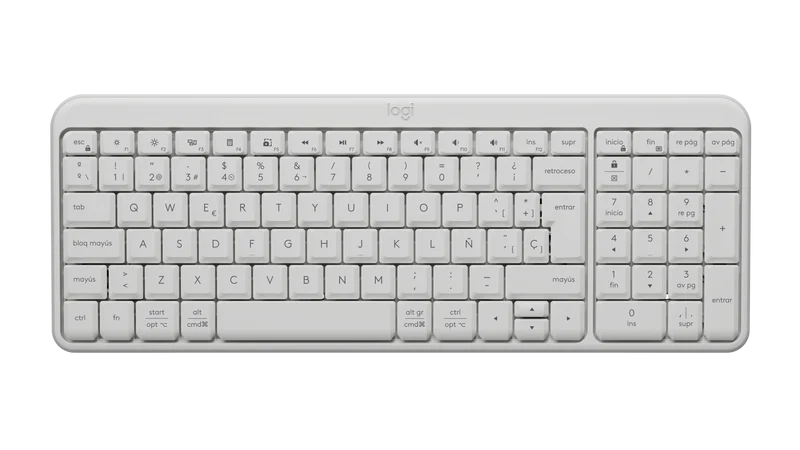 TECLADO LOGITECH K250 INALÁMBRICO BLUETOOTH COMPACTO ESPAÑOL OFF WHITE 920-013446