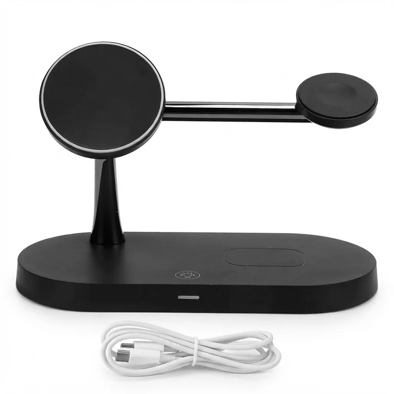 Base de carga para iPhone, Apple Watch y AirPods color negro