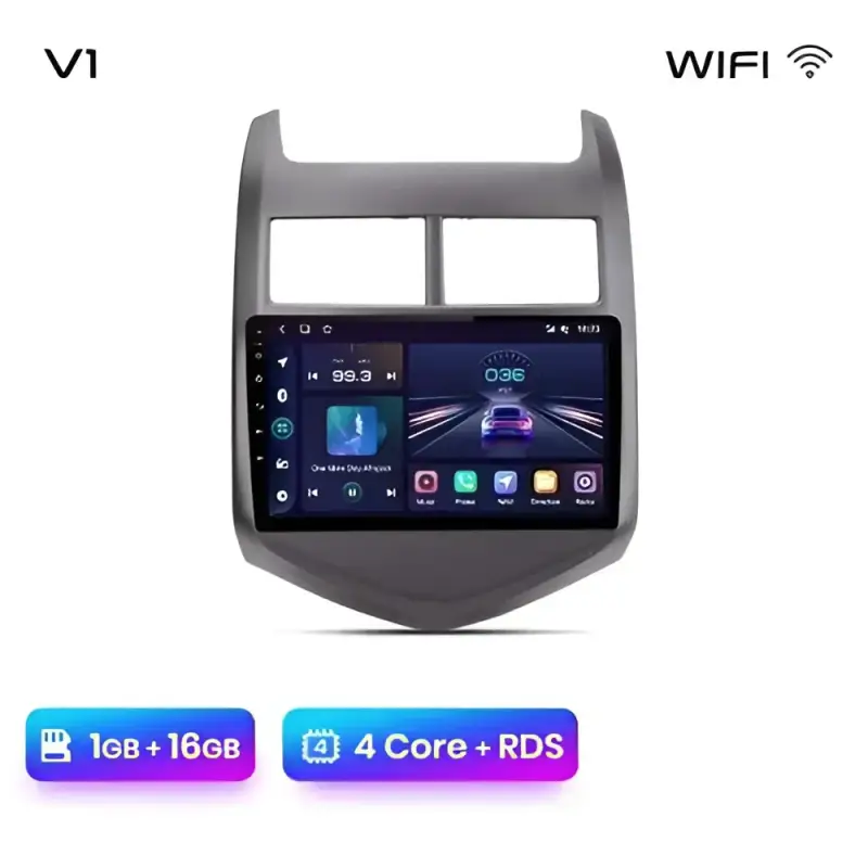 Radio Android do Chevrolet Aveo II (2011-2013) CarPlay Android Auto 4G WiFi GPS DSP
