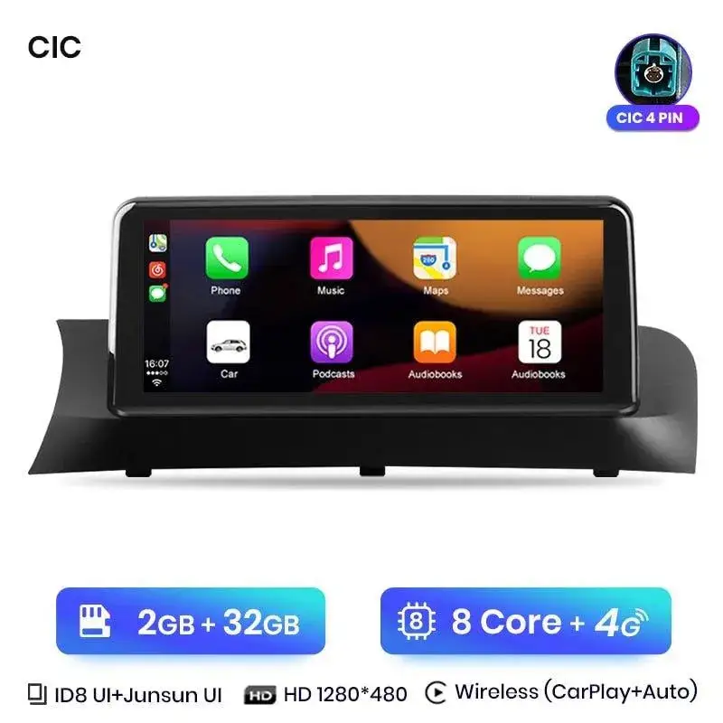 Radio Android do BMW X3 F25 X4 F26 (2013-2017) CarPlay Android Auto 4G WiFi GPS DSP