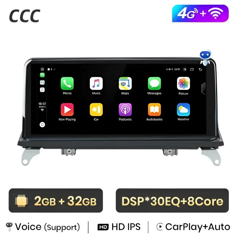 Radio Android do BMW X5 E70 X6 E71 (2007-2013) CarPlay Android Auto 4G WiFi GPS DSP
