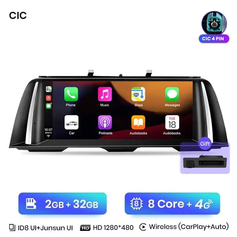 Radio Android do BMW Serii 5 F10 F11 (2011-2017) CarPlay Android Auto 4G WiFi GPS DSP