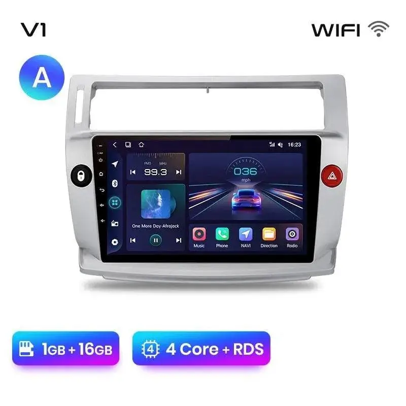 Radio Android do Citroen C4 (2004-2009) CarPlay Android Auto 4G WiFi GPS DSP