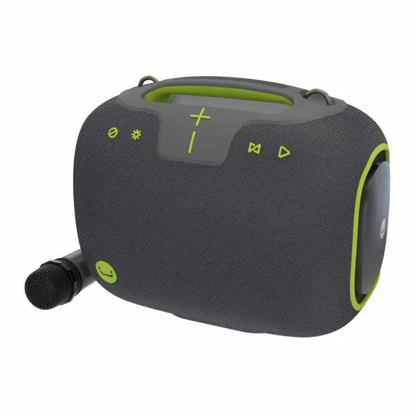 Parlante Bluetooth PartyFuel TWS 80W IPX5 Gris Unno Tekno SP9437GY