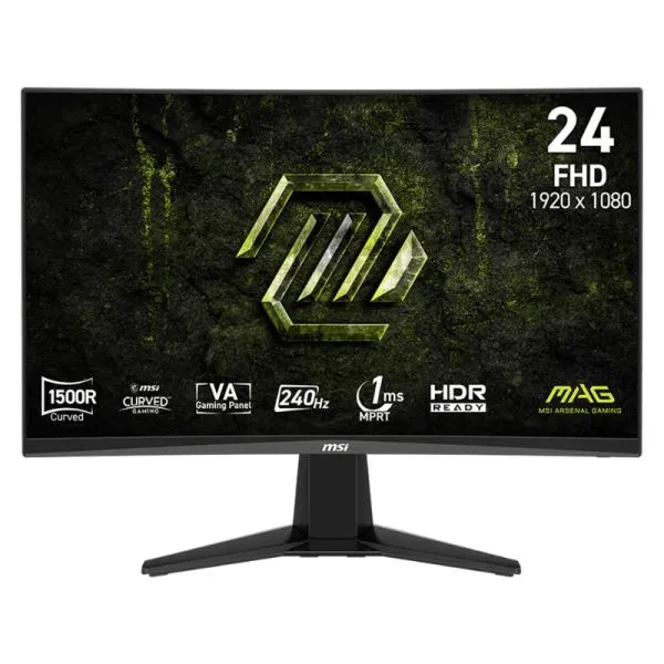 MONITOR MSI MAG 245C X24 24 PULG CURVA 1500R 1920X1080 FHD 240HZ AMD FREESYNC PREMIUM DISPLAYPORT / HDMI 9S6-3BD01M-001