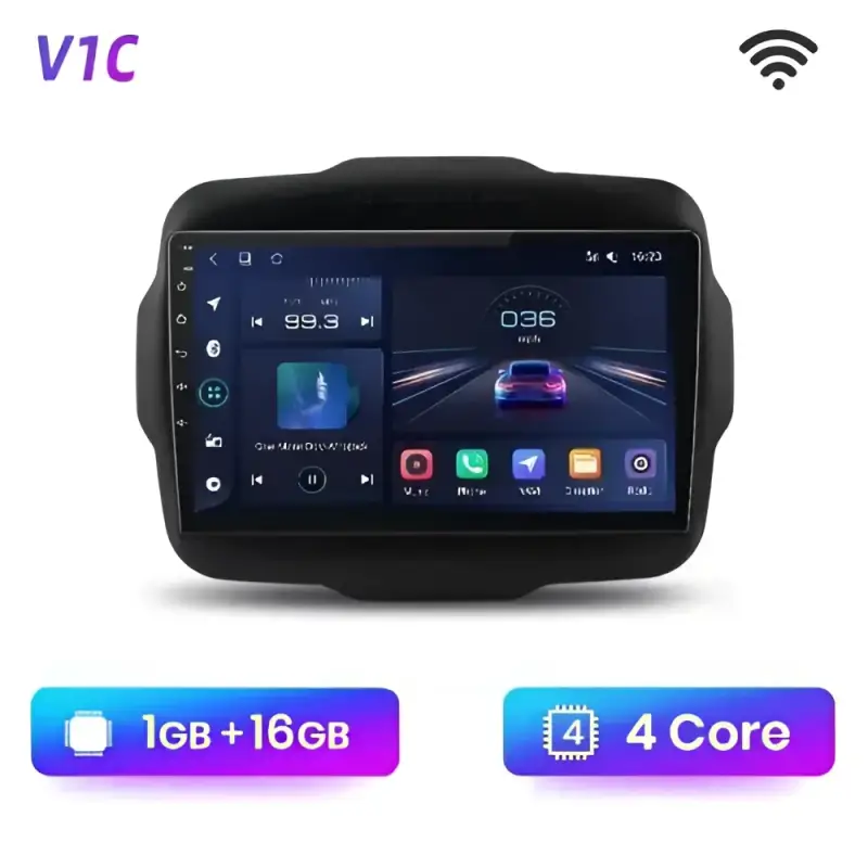 Radio Android do Jeep Renegade (2016-2020) CarPlay Android Auto 4G WiFi GPS DSP