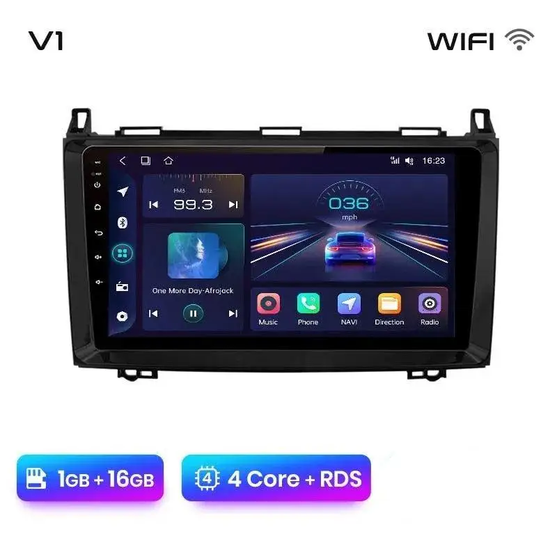 Radio Android do Mercedes-Benz W169 W245 B200 Sprinter W906 Vito W639 CarPlay Android Auto 4G WiFi GPS DSP