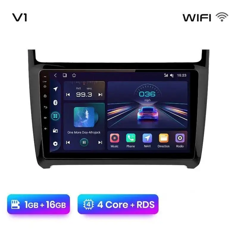 Radio Android do Volkswagen VW Polo V (2008-2020) CarPlay Android Auto 4G WiFi GPS DSP