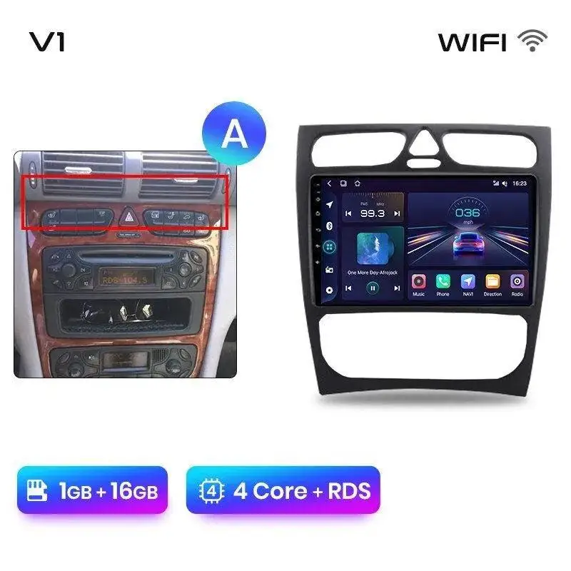 Radio Android do Mercedes-Benz C CLK W203 S203 W209 A209 (2000-2011) CarPlay Android Auto 4G WiFi GPS DSP