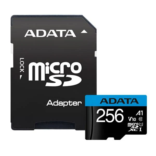 MEMORIA MICRO SDXC 256GB ADATA AUSDX256GUICL10A1-RA1 CLASE 10 100/25MB/S PARA DISPOSITIVOS MOVILES CÁMARAS DIGITALES