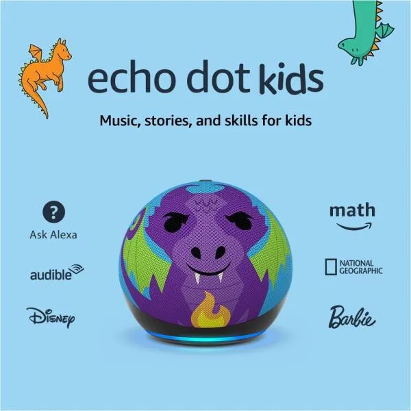 Amazon Echo Dot 5 Kids Edition Dragon B09B96PMLY