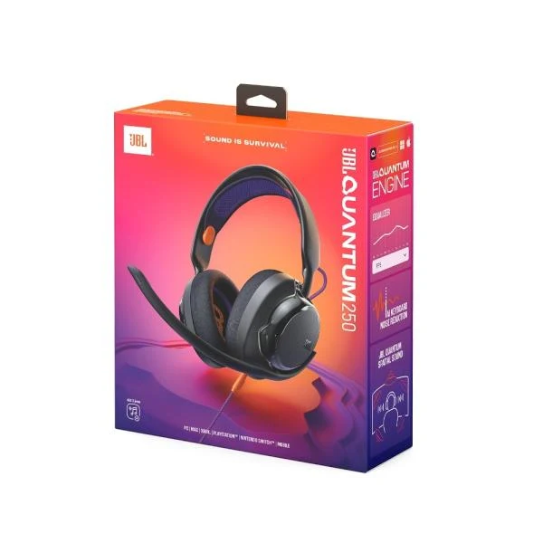 Audifonos Gaming JBL Quantum 250 Over-Ear Cable Negro JBLQTUM250BLKAM