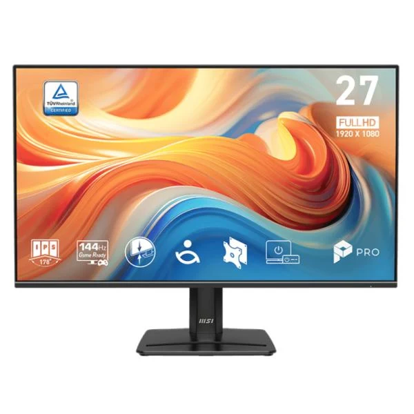 MONITOR MSI PRO MP271 E14A 27 PULG PLANA FHD 1920X1080 144 HZ IPS AMD FREESYNC / HDMI / DISPLAYPORT VGA 9S6-3PE9CM-004 NEGRO