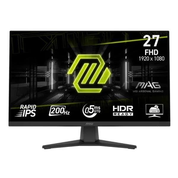 MONITOR MSI MAG 272F 27 PULG PLANA 1920 X 1080 FHD 200HZ RAPID IPS ADAPTIVE-SYNC HMDI / DISPLAYPORT 9S6-3CE51T-002