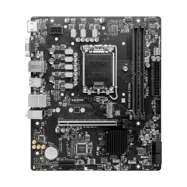 TARJETA MADRE MSI PRO B760M-E DDR4 LGA 1700 M-ATX 911-7D48-049 NEGRO