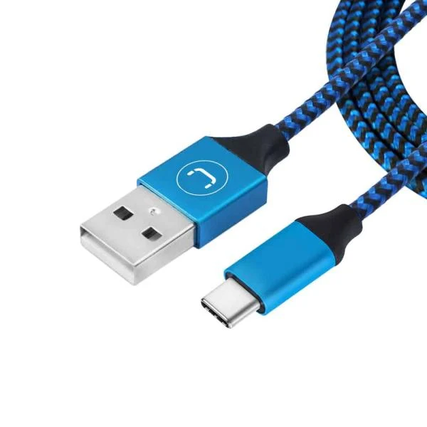Cable USB-C 1.5m Trenzado Azul Unno Tekno CB4061BL