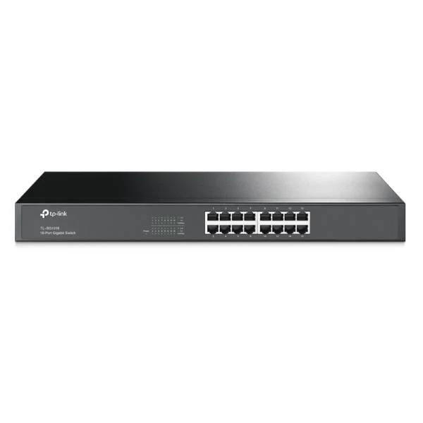 SWITCH TP LINK TL-SG1016 16 PUERTOS GIGABIT 10/100/1000 MBPS NO ADMINISTRABLE 19 PULG NEGRO
