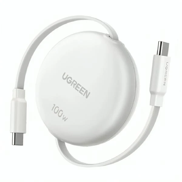 CABLE RETRÁCTIL UGREEN L531 USB-C A USB-C 100W CARGA RÁPIDA 95673 BLANCO