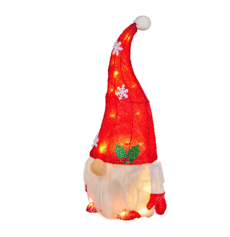 Christabelle Christmas Gnome Display with Lights - 51cm