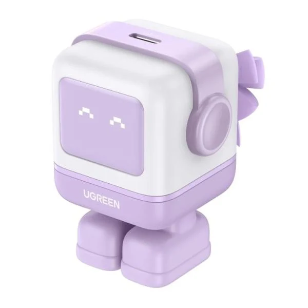 CARGADOR UGREEN CD359 ROBOT NEXODE PD GAN USB-C CARGA RAPIDA 30W 25036 MORADO