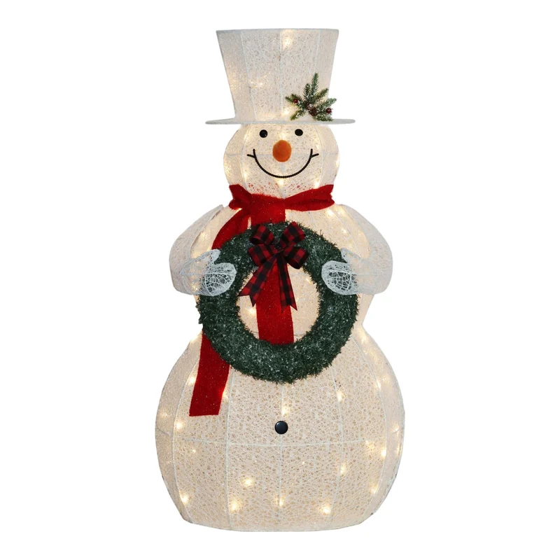 Christabelle 150cm White Outdoor Christmas Snowman with Lights