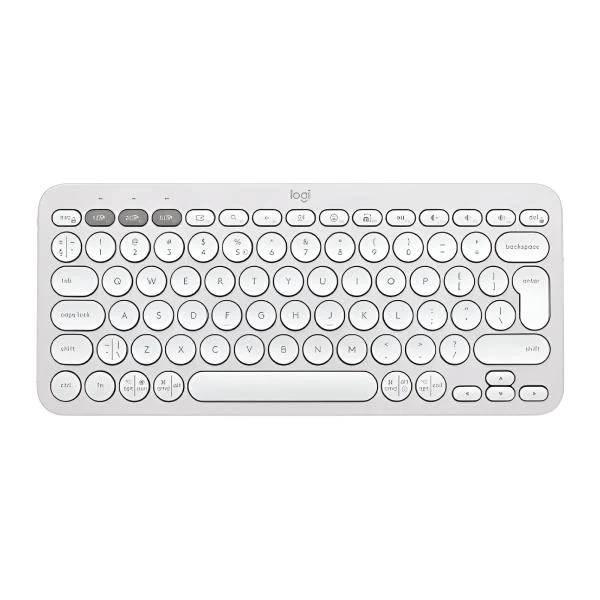 TECLADO LOGITECH PEBBLE KEYS 2 K380S MEMBRANA INALÁMBRICO BLUETOOTH ESPAÑOL 920-011784 BLANCO