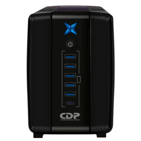 UPS CDP R-UPR1008 1000VA 500W UPS LINEA INTERACTIVA 120VAC AVR 8 TOMAS NEGRO