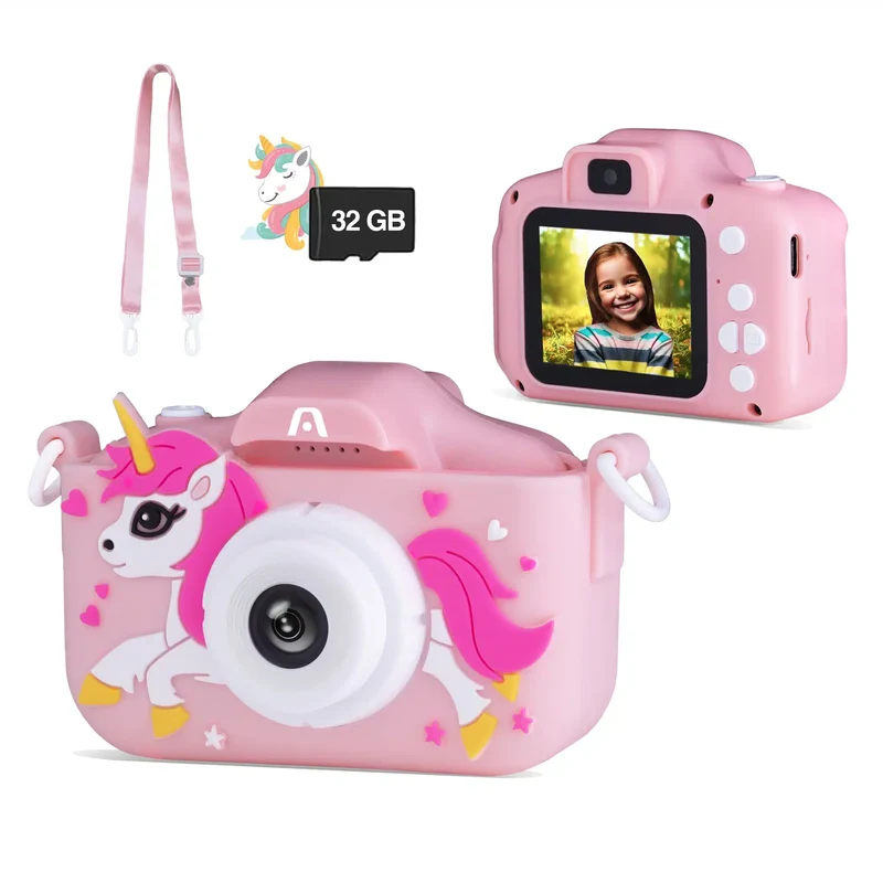 Cámara Magic Pix 81 - Cámara Digital Para Selfies Para Niños, Lente Dual ROSA