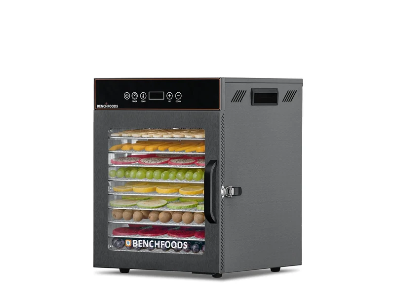 Benchfoods Electric Food Dehydrator Stainless Steel 10 Tray 199hrs (Black)