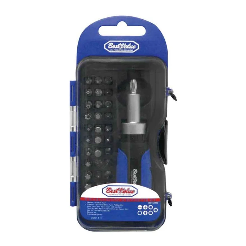 Best Value Set Destornillador Ratchet con Puntas H0183004, 38 Piezas