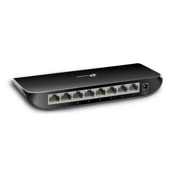 SWITCH TP LINK TL-SG1008D 8 PUERTOS GIGABIT 10/100/1000 MBPS NO ADMINISTRABLE NEGRO