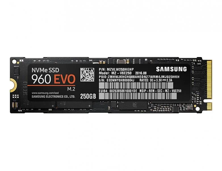 SSD 250GB Samsung 960 EVO M.2 NVMe PCIe