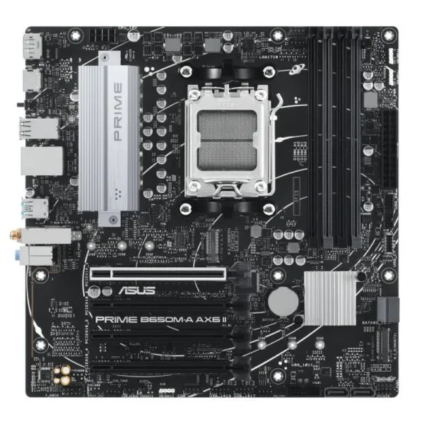 TARJETA MADRE ASUS PRIME B650M-A AX6 II-CSM AM5 MICRO-ATX DDR5 90MB1J90-M0EAYC PLATEADO/NEGRO
