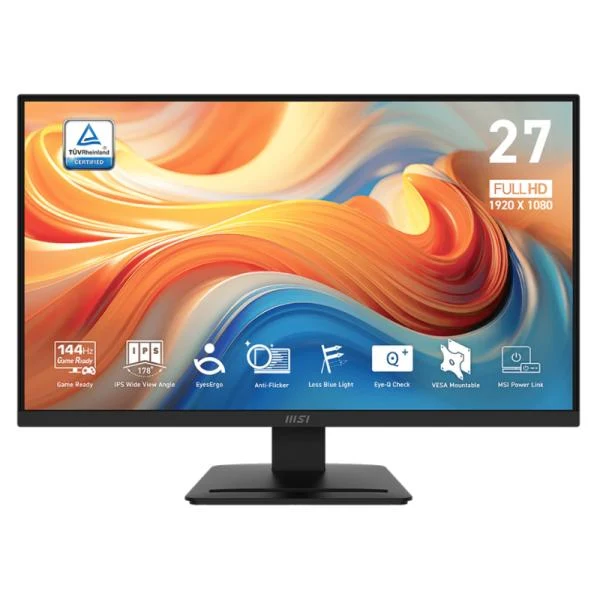 MONITOR MSI PRO MP273L E14 27 PULG PLANA 1920X1080 144HZ IPS FREESYNC HDMI / VGA 9S6-3PE2CH-005 NEGRO