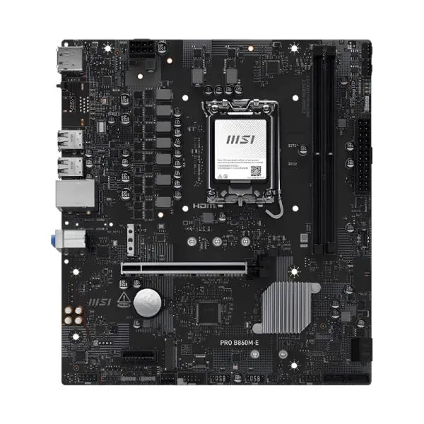 TARJETA MADRE MSI PRO B860M-E LGA 1851 MICRO-ATX DDR5 911-7E45-004 NEGRO