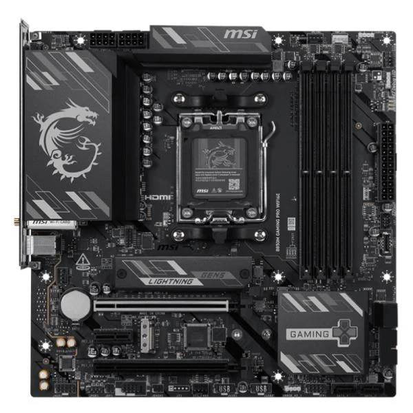 TARJETA MADRE MSI B850M GAMING PRO WIFI6E AM5 MICRO ATX-DDR5-WIFI 6E / BLUETOOTH 5.3 / 2.5G LAN 911-7E88-003