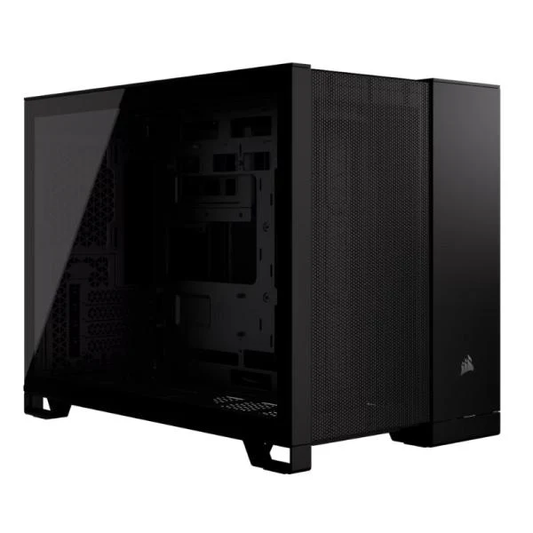 CASE GAMING CORSAIR 2500D AIRFLOW MINI TOWER SIN VENTILACIÓN INCLUIDA CON VIDRIO LATERAL Y MALLA FRONTAL CC-9011263-WW NEGRO