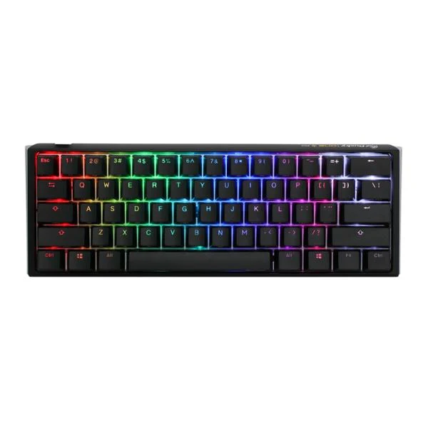 TECLADO GAMING RGB DUCKY ONE 3 MINI MECANICO USB-C ESPAÑOL SWITCH ROJO SILENCIOSO DKON2161ST-SESPDCLAWSC1 NEGRO
