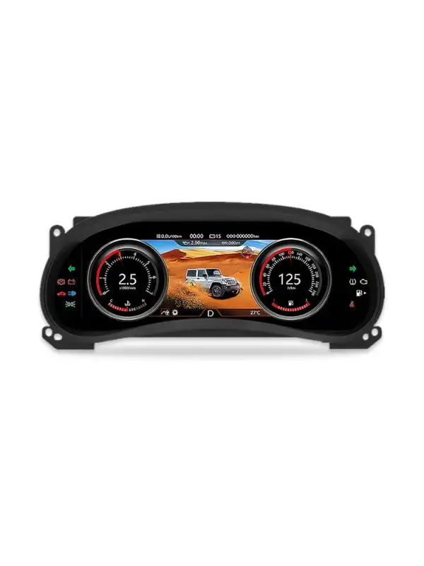 Jeep Wrangler (2011–2017) – Wirtualny Kokpit 12,3" LCD FIS | Cyfrowa Deska Zegarów Premium